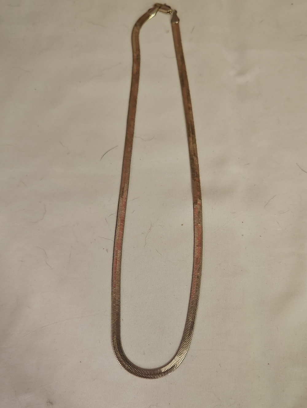 Elegant Women's Rose Gold Herringbone Necklace - Minimalist Chain